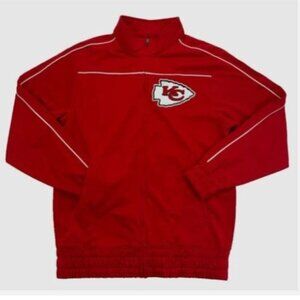 Majestic NFL Kansas City Chiefs Football Full Zip Jacket Men's Size S Red New
